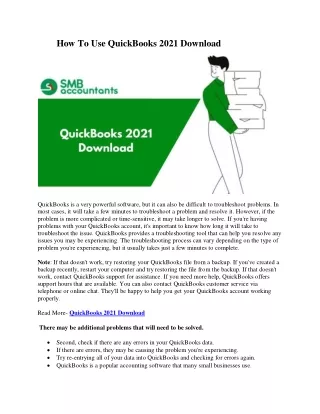How To Use QuickBooks 2021 Download( 08-08-2022) 39839839, GJDKDJDJJJD