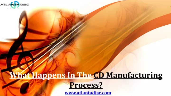 what happens in the cd manufacturing process