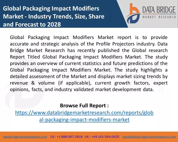 global packaging impact modifiers market industry