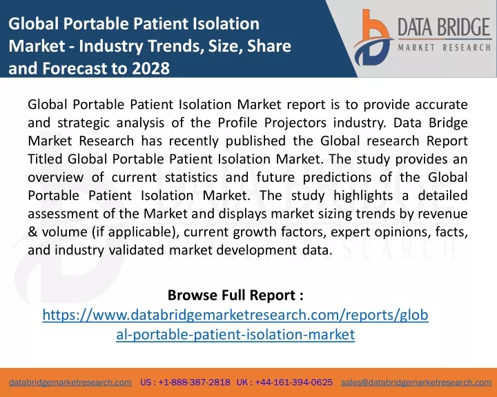 global portable patient isolation market industry