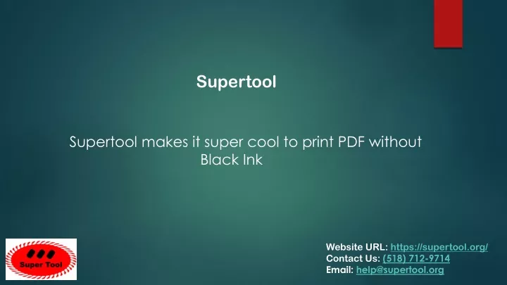supertool makes it super cool to print pdf without black ink