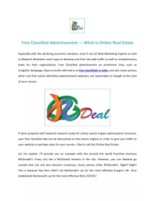 Top Free Classified Ads Posting Sites In India - RKGDeal