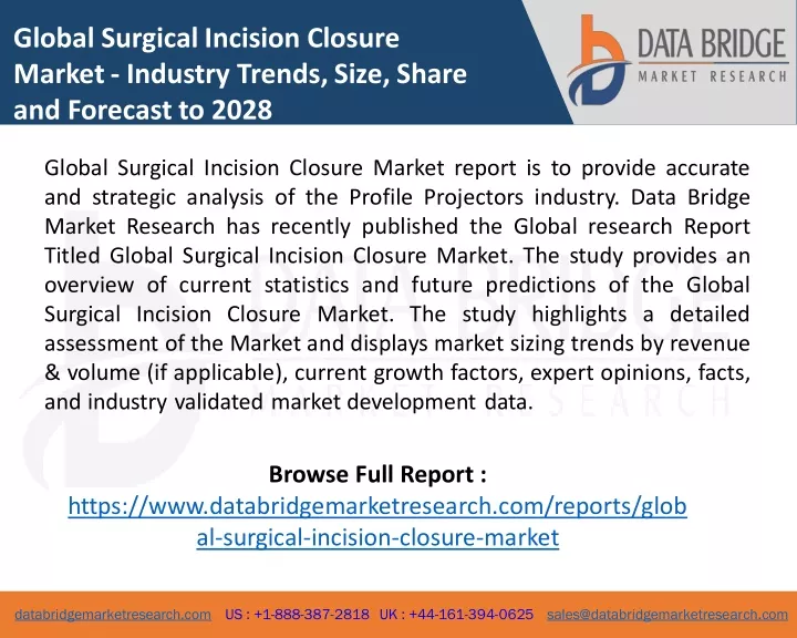 global surgical incision closure market industry