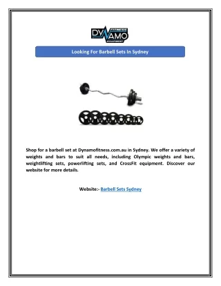 looking for barbell sets in sydney