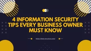 4 information security tips every business owner