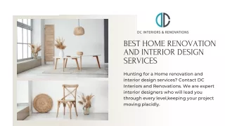 The Best Renovation and Interior Design Services - Dc Interiors & Renovations