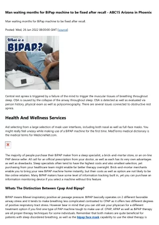 man waiting months for bipap machine to be fixed