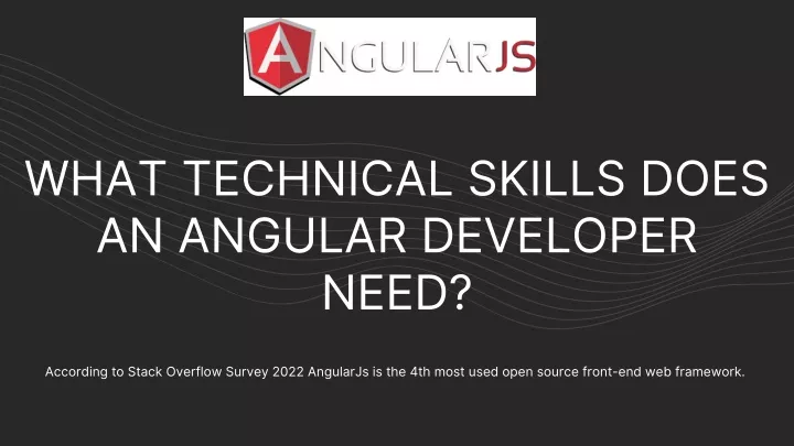 what technical skills does an angular developer