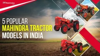 5 Popular Mahindra Tractor Models in India