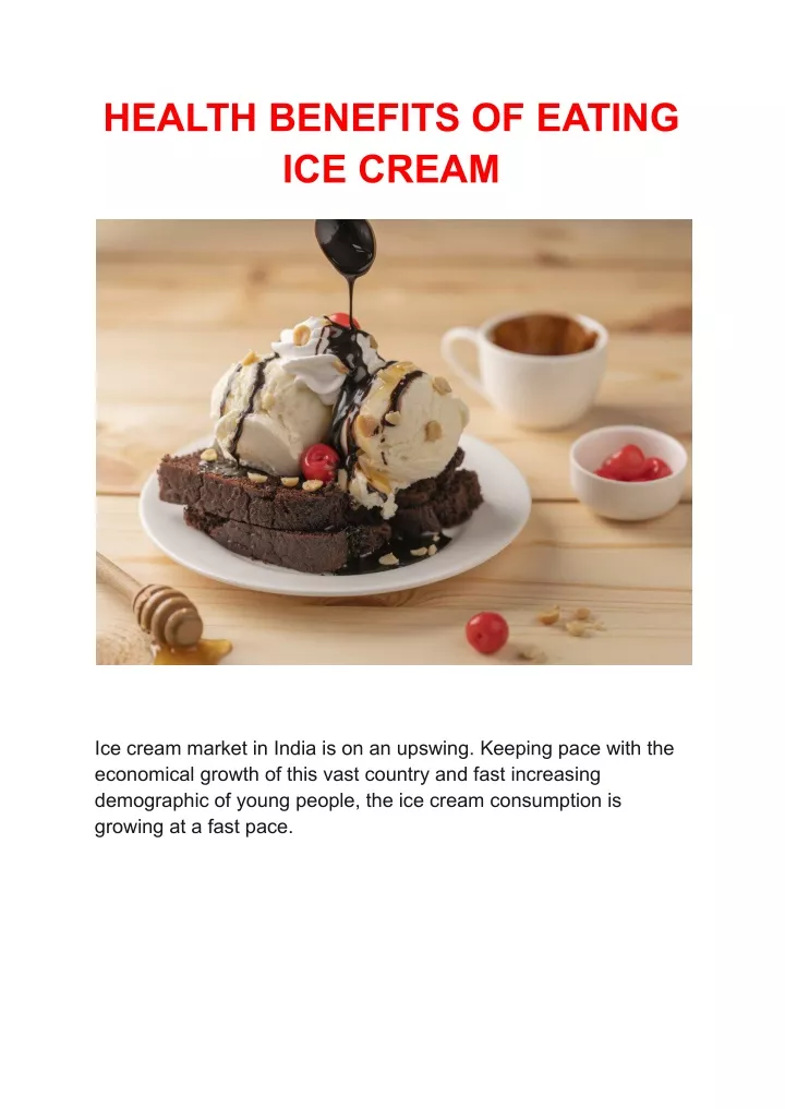 Ppt Surprising Health Benefits Of Ice Cream Powerpoint Presentation