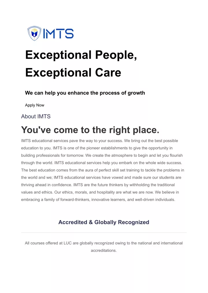 exceptional people exceptional care