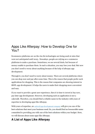 Apps Like Afterpay How to Develop One for You (1)
