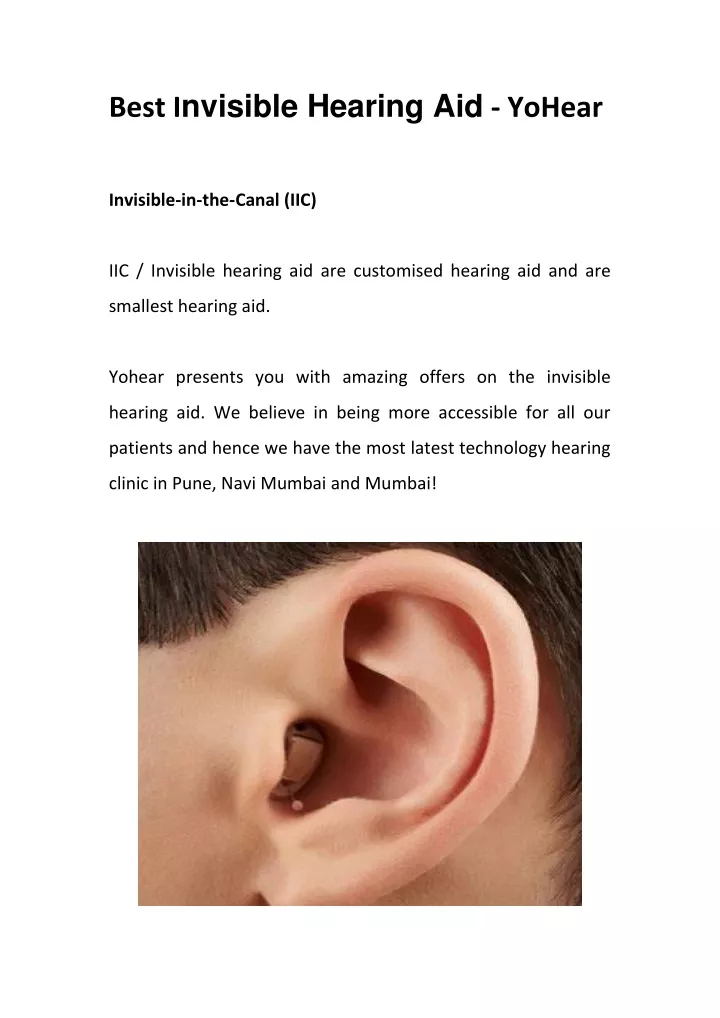 best i nvisible hearing aid yohear invisible