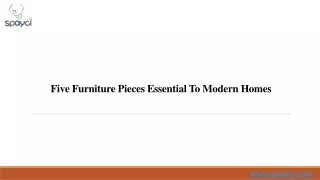 Five Furniture Pieces Essential To Modern Homes