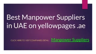 Best manpower suppliers in UAE on yellowpages .ae