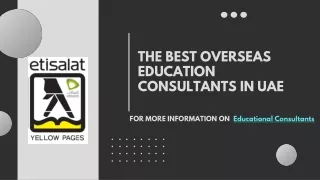 the best overseas education consultants in uae