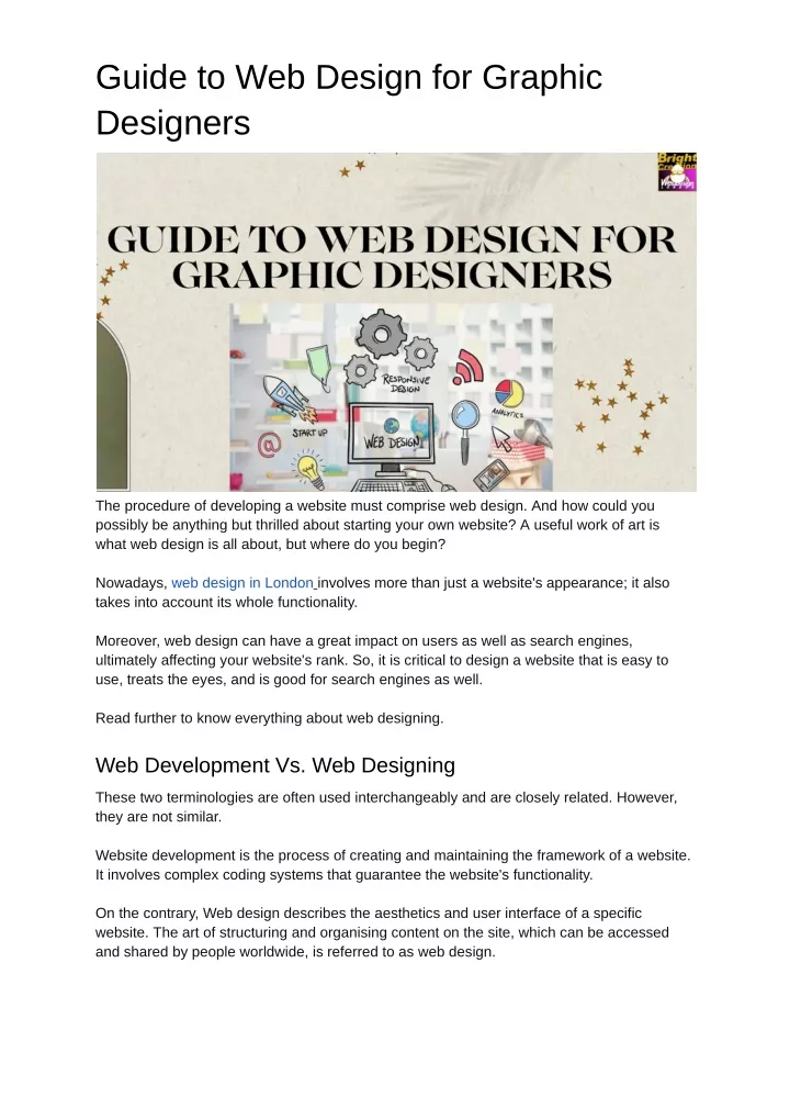 guide to web design for graphic designers