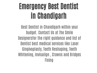 emergency best dentist in chandigarh