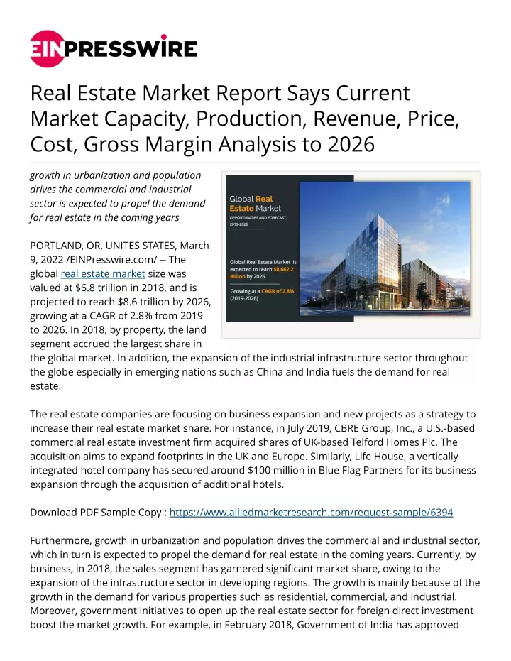real estate market report says current market