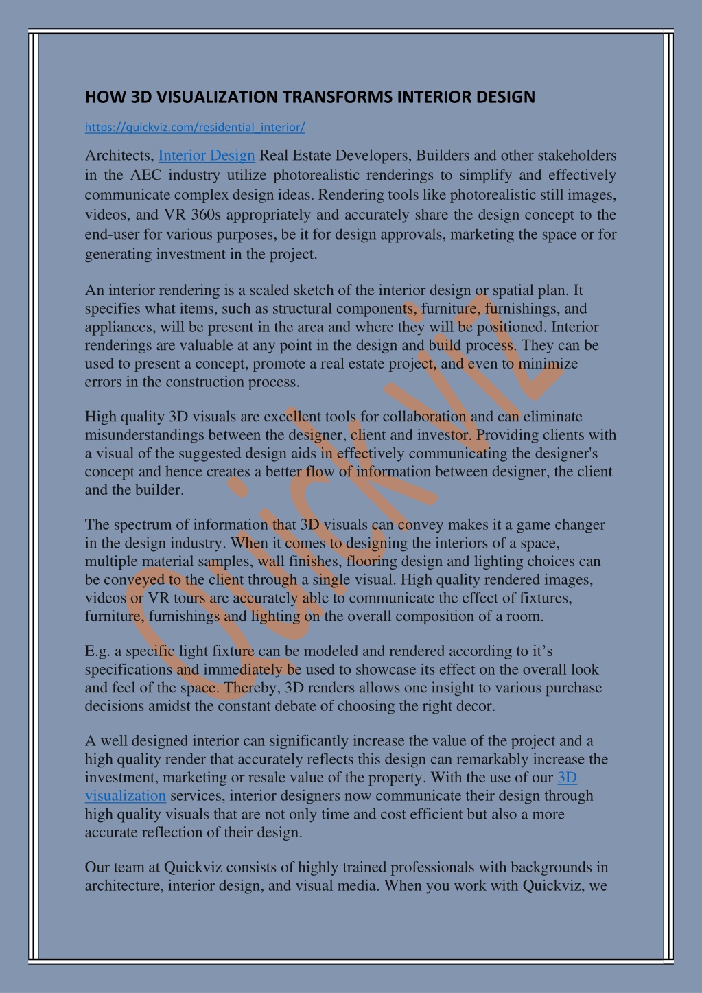 PPT - HOW 3D VISUALIZATION TRANSFORMS INTERIOR DESIGN PowerPoint ...