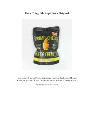 Kosa Crispy Shrimp Cheek Original - Snackse