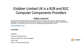 ejobber limited uk is a b2b and b2c computer components providers