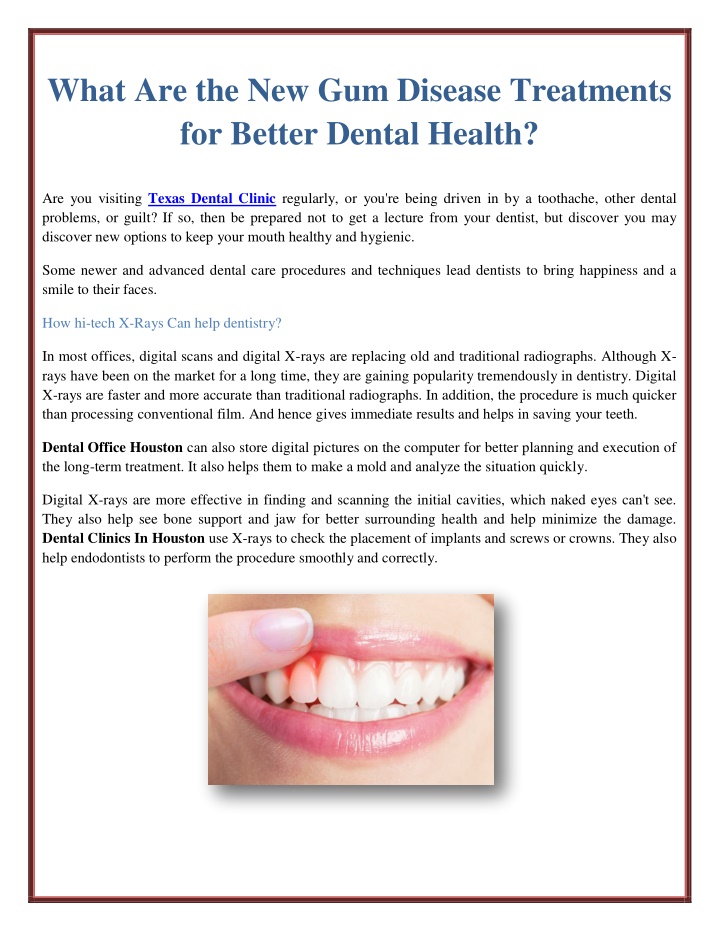 what are the new gum disease treatments