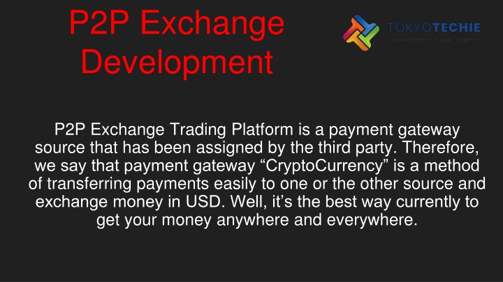 p2p exchange development