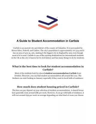 A Guide to Student Accommodation in Carlisle