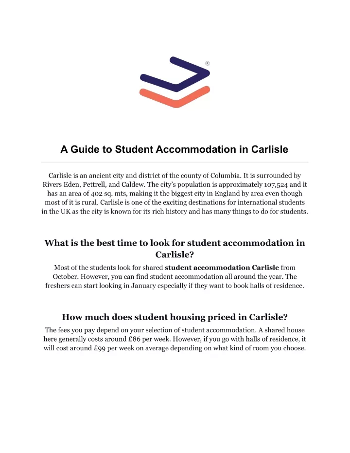 a guide to student accommodation in carlisle