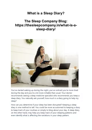 what is a sleep diary the sleep company blog