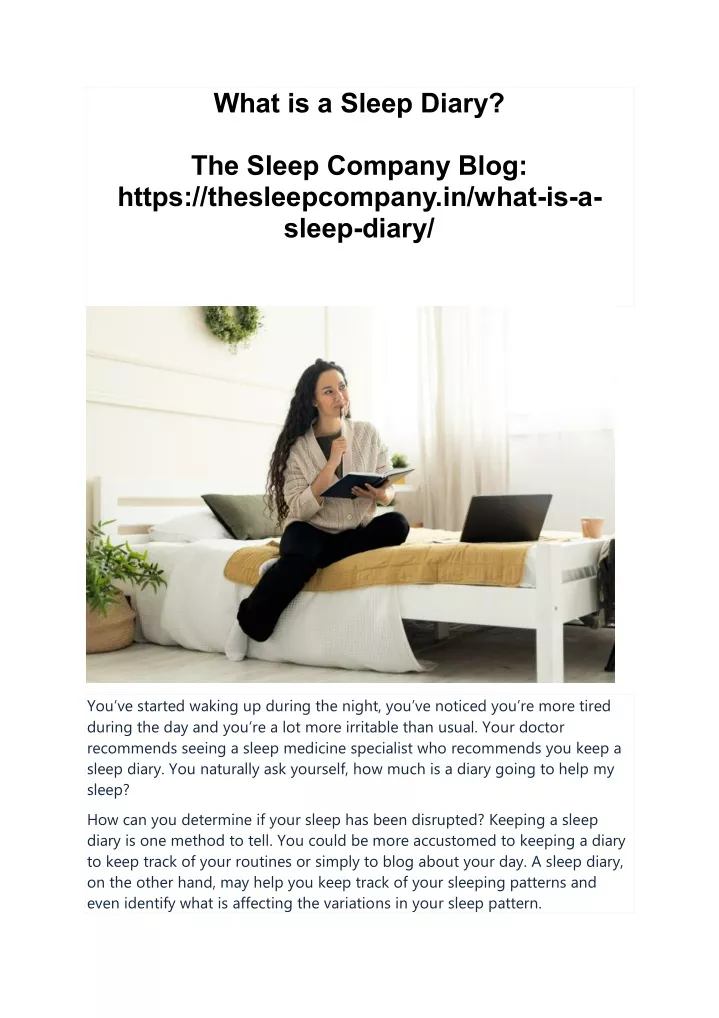 what is a sleep diary the sleep company blog