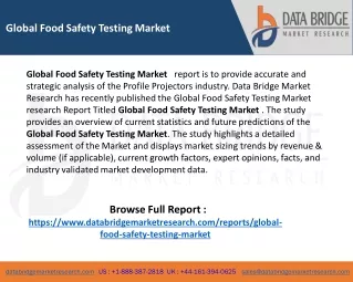 global food safety testing market