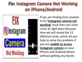 How to Fix: Instagram Camera Not Working on iPhone/Android –  12 Ways!!