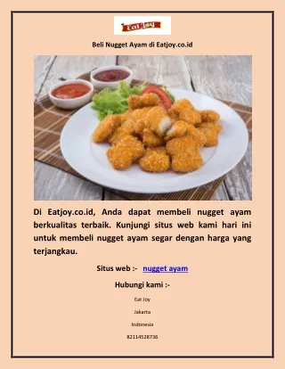 Beli Nugget Ayam di Eatjoy.co.id