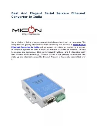 best and elegant serial servers ethernet