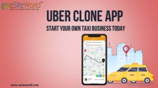 Uber Clone App - Start Your Own Taxi Business Today