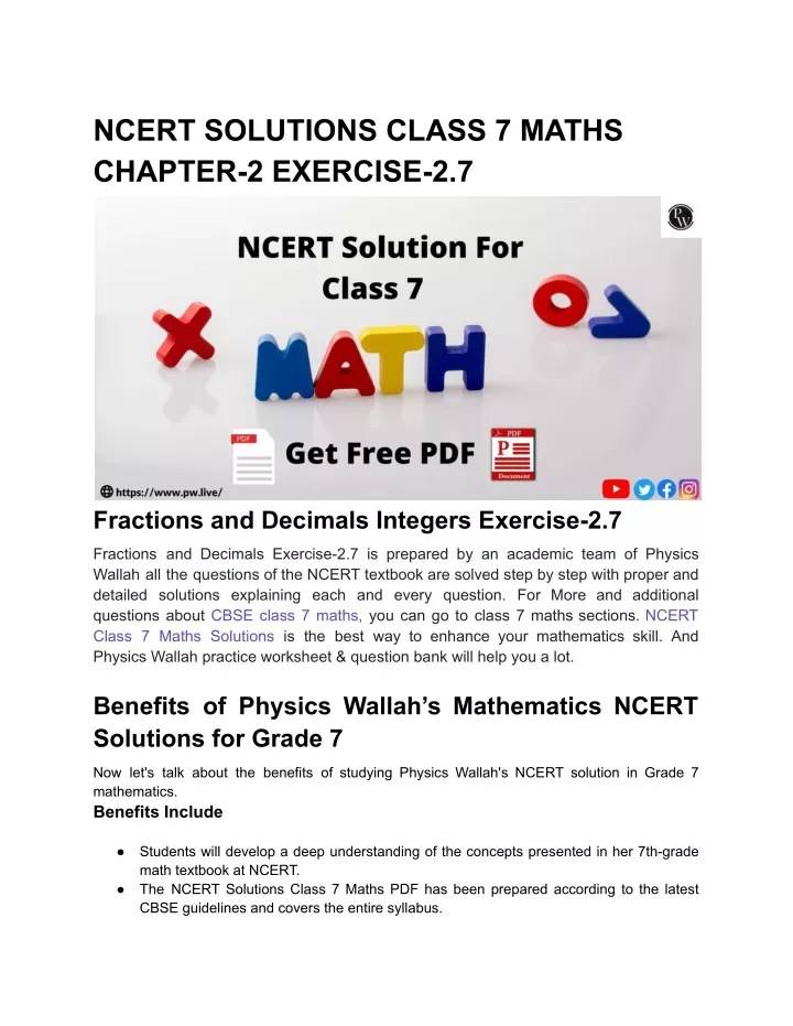 ncert solutions class 7 maths chapter 2 exercise