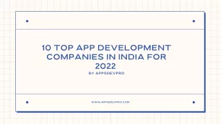 10 top app development companies in india