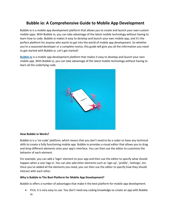 bubble io a comprehensive guide to mobile