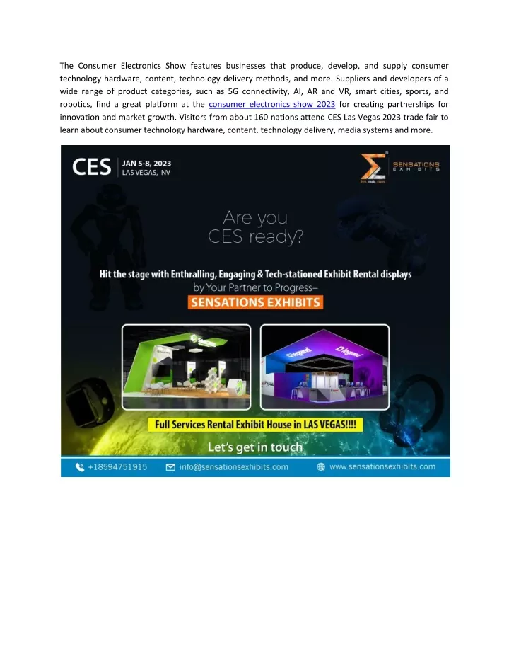 the consumer electronics show features businesses