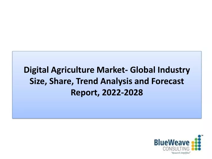 digital agriculture market global industry size