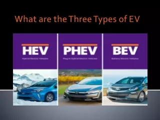 What are the Three Types of EV