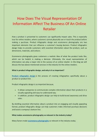 how does the visual representation of information