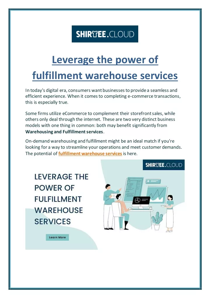 leverage the power of fulfillment warehouse