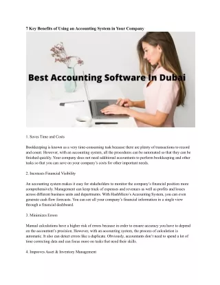 7 key benefits of using an accounting system