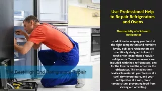 Use Professional Help to Repair Refrigerators and Ovens