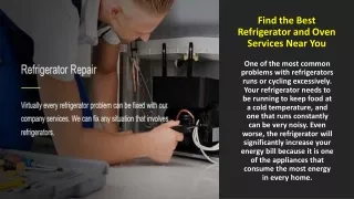 Find the Best Refrigerator and Oven Services Near You