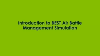 introduction to best air battle management