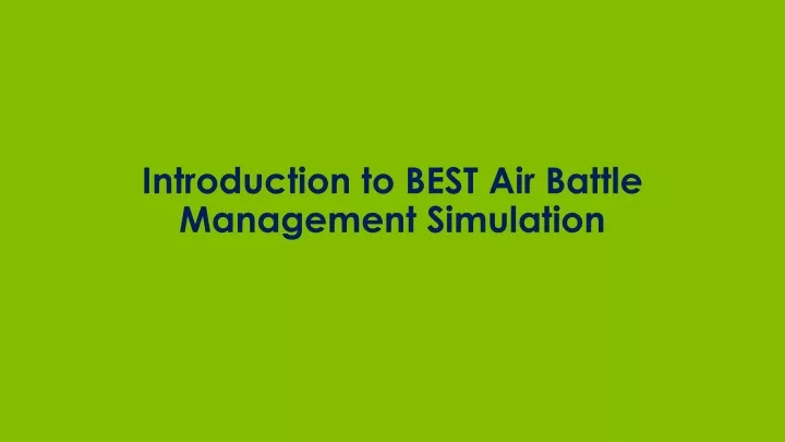 introduction to best air battle management